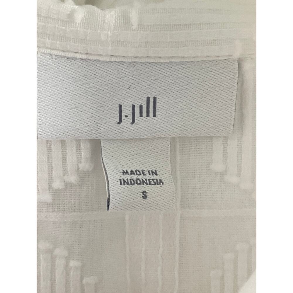 J. Jill White Textured Button-Front Pattern Cotto… - image 4